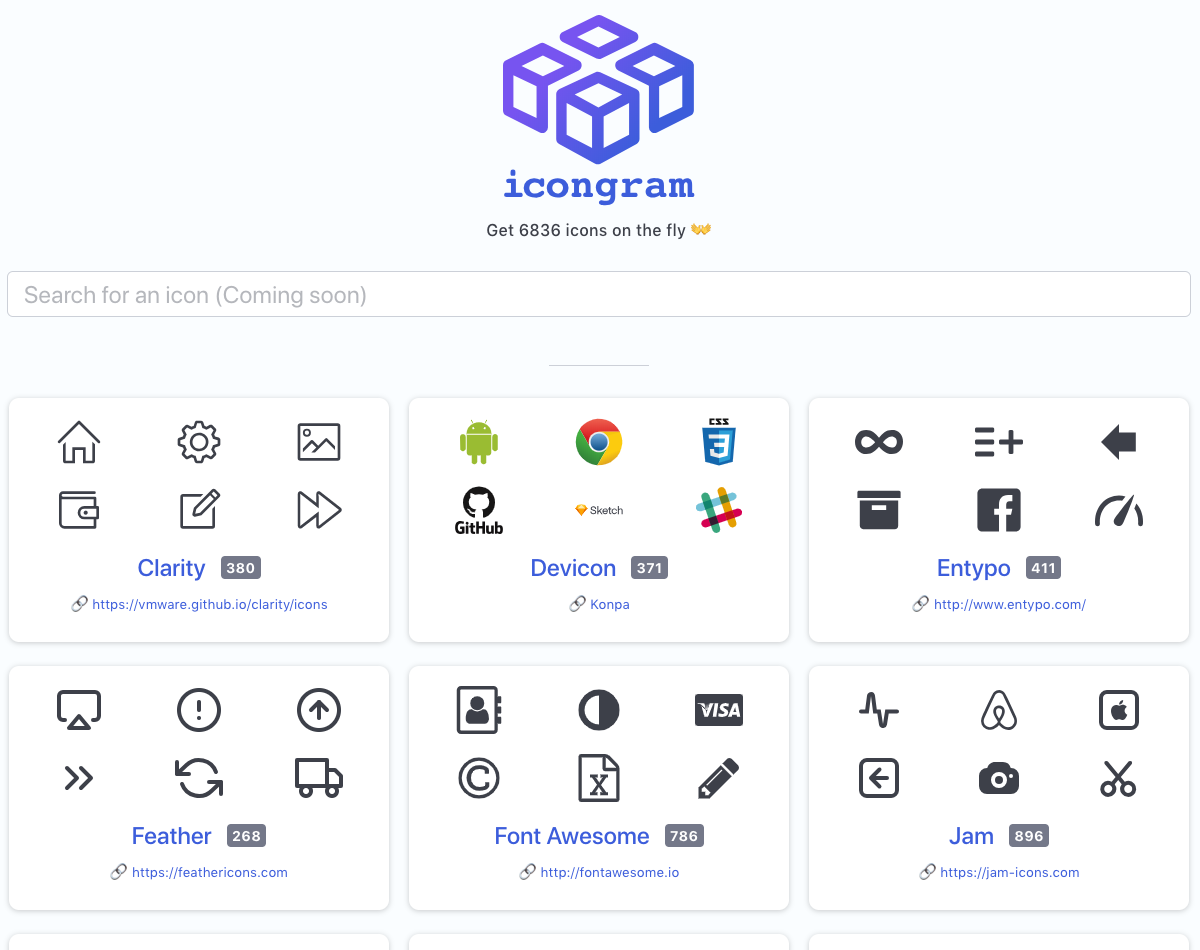 Icongram: icons on the fly 🚀